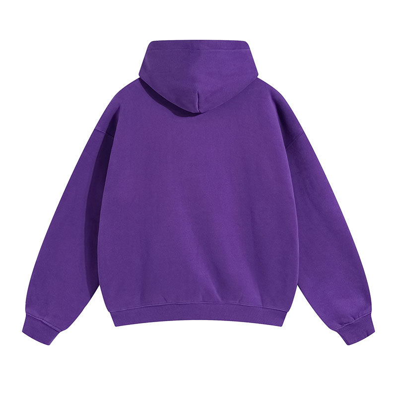 Basic Hoodie Lila aus 100% Baumwolle für Herren und Damen