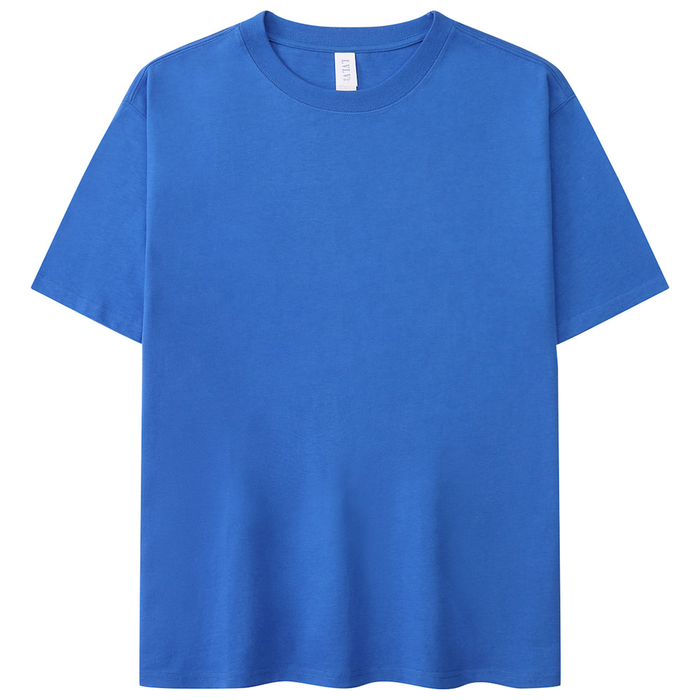 Basic T-Shirt Blau aus 100% Baumwolle für Herren und Damen