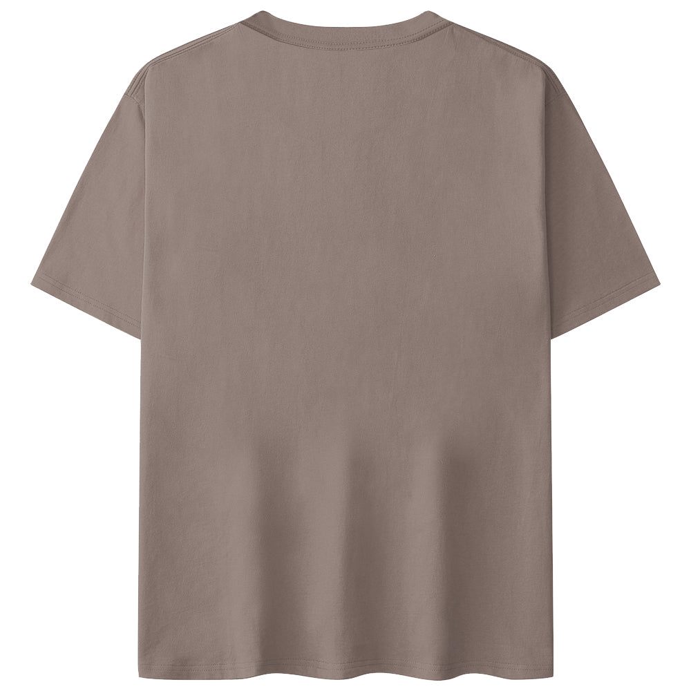 Basic T-Shirt Hell Braun 100% Baumwolle für Herren und Damen