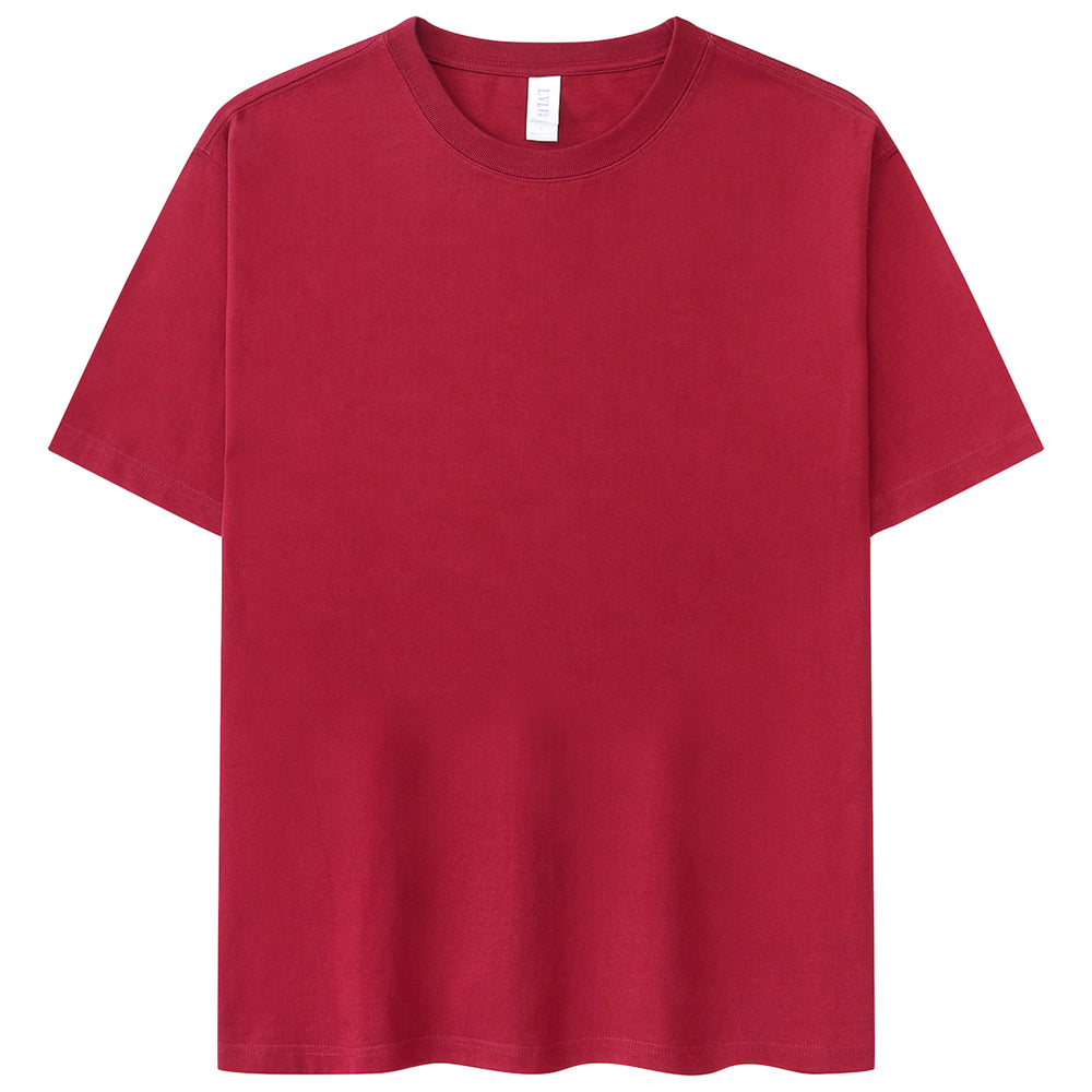 Basic T-Shirt Rot aus 100% Baumwolle für Herren und Damen