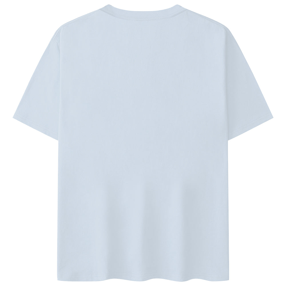 Basic T-Shirt Hell Blau 100% Baumwolle für Herren und Damen