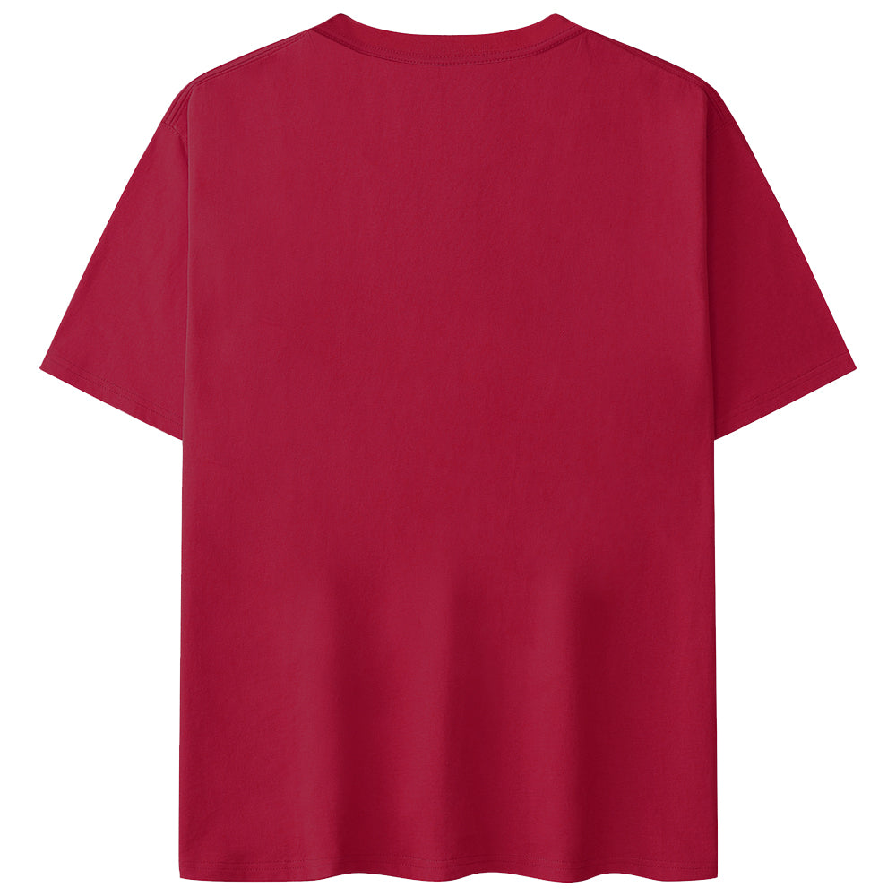 Basic T-Shirt Rot aus 100% Baumwolle für Herren und Damen