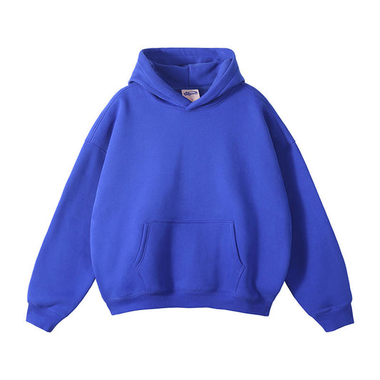 Basic Hoodie Blau 100%Baumwolle für Herren und Damen