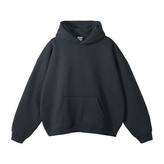 Basic Hoodies Dunkel Grau aus 100% Baumwolle für Herren und Damen