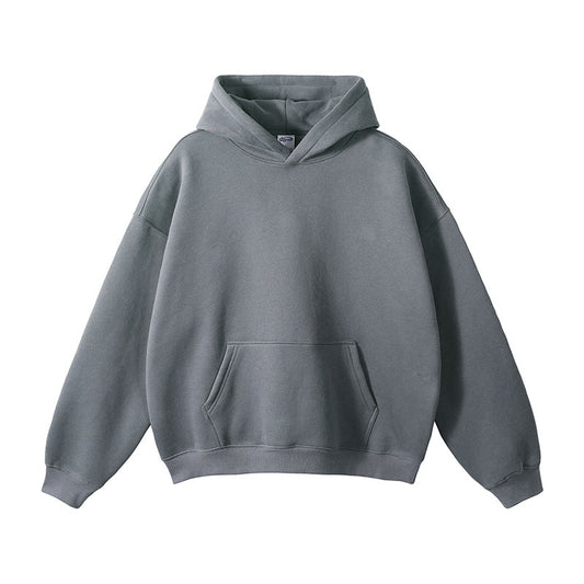Basic Hoodie Grau aus 100% Baumwolle für Herren und Damen