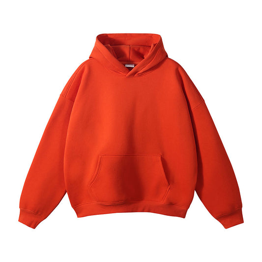 Basic Hoodies Orange aus 100% Baumwolle für Herren und Damen
