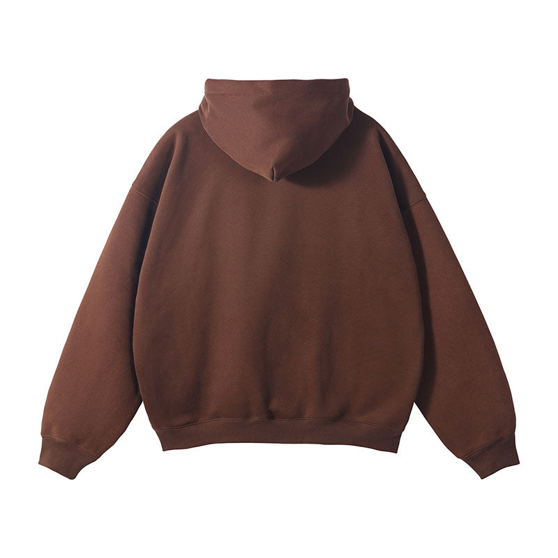 Basic Hoodie Dunkel Braun aus 100% Baumwolle für Herren und Damen