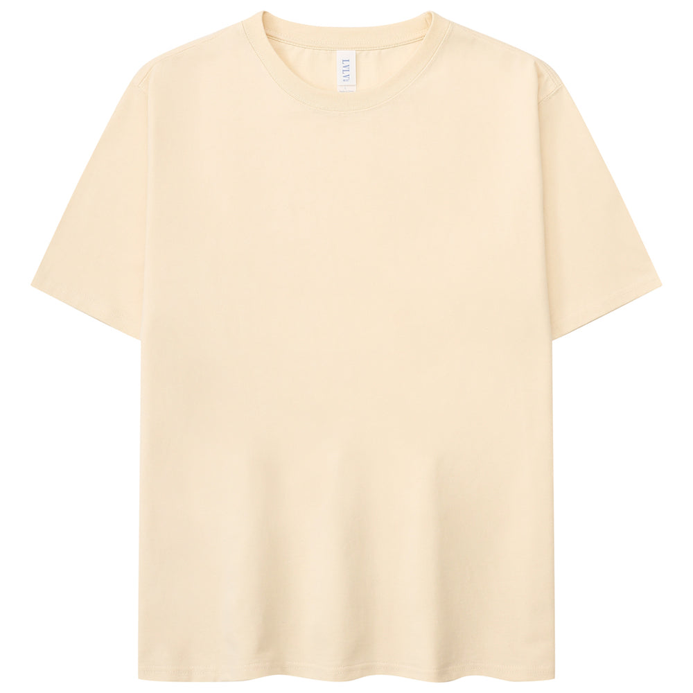 Basic T-Shirt Beige 100% Baumwolle für Herren und Damen