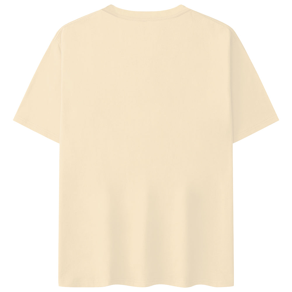 Basic T-Shirt Beige 100% Baumwolle für Herren und Damen